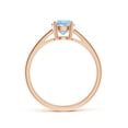 thumbnail image 2 of Angara Natural 0.72 Ct. Aquamarine Solitaire Ring in 14K Rose Gold for Women (Ring Size: 12), 2 of 11