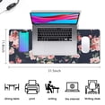 thumbnail image 5 of Long Mouse Pads for Desk,Pioneer Flower Floral Print Pattern Desk Mats on Top Of Desks, Desk Mouse Pad Extra Large with 3mm Non-Slip Base and Stitched Edge for Gaming,Office,Work,Home 31.5"x11.8", 5 of 6