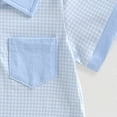 thumbnail image 4 of Hessimy Baby Boy Girl Bubble Romper Solid Color Bodysuit Short Sleeve Organic Cotton T-Shirt,Soft(Blue,0-3 Months), 4 of 7