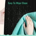 thumbnail image 2 of Yiannan PEVA 8G Black Shower Curtain Liner with 6 Magnets, Heavy Duty & Waterproof-72" x 72", 2 of 7