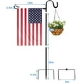 Elbourn 2Pcs Garden Flag Holder Stand and Shepherds Hooks, 38 Inch