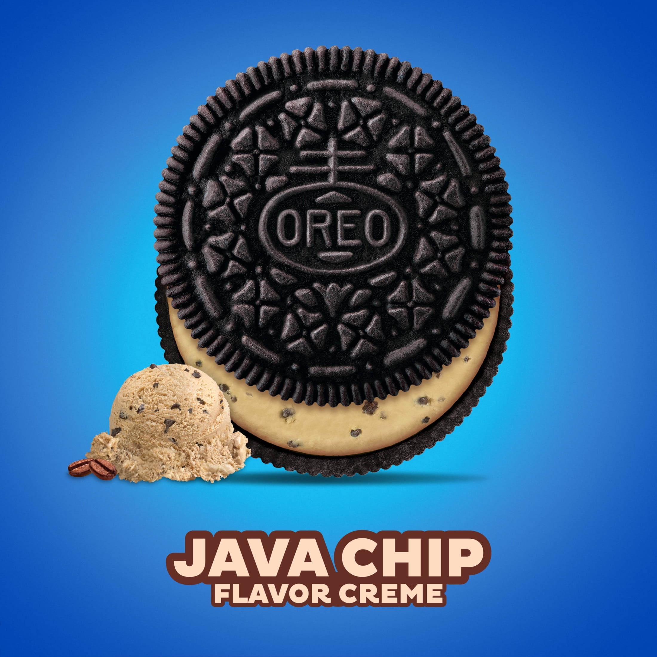 (3 pack) OREO Java Chip Creme Chocolate Sandwich Cookies, Family Size, 17 oz
