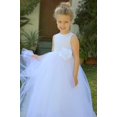 thumbnail image 2 of Ekidsbridal Girl Bridesmaid Flower Girl Dress - Floral Lace Heart Shaped Cutout Back with Flower 172F-A (Size: 2-14), 2 of 6
