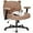 Khaki, variant on Criss Cross Chair with Cute Shape, Wide Seat Ergonomic Cross Legged Office Chair with Wheels and Arms, Adjustable Swivel Desk Chairs for Home Office, Vanity, Apartment, Bedroom, Khaki