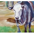 thumbnail image 2 of Seay, Anne 13x12 Gold Ornate Wood Framed with Double Matting Museum Art Print Titled - Cow, 2 of 4