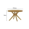 thumbnail image 4 of Plank+Beam Verso Round Dining Table, 47" Solid Wood Kitchen & Dining Room Table, Pecan, 4 of 12