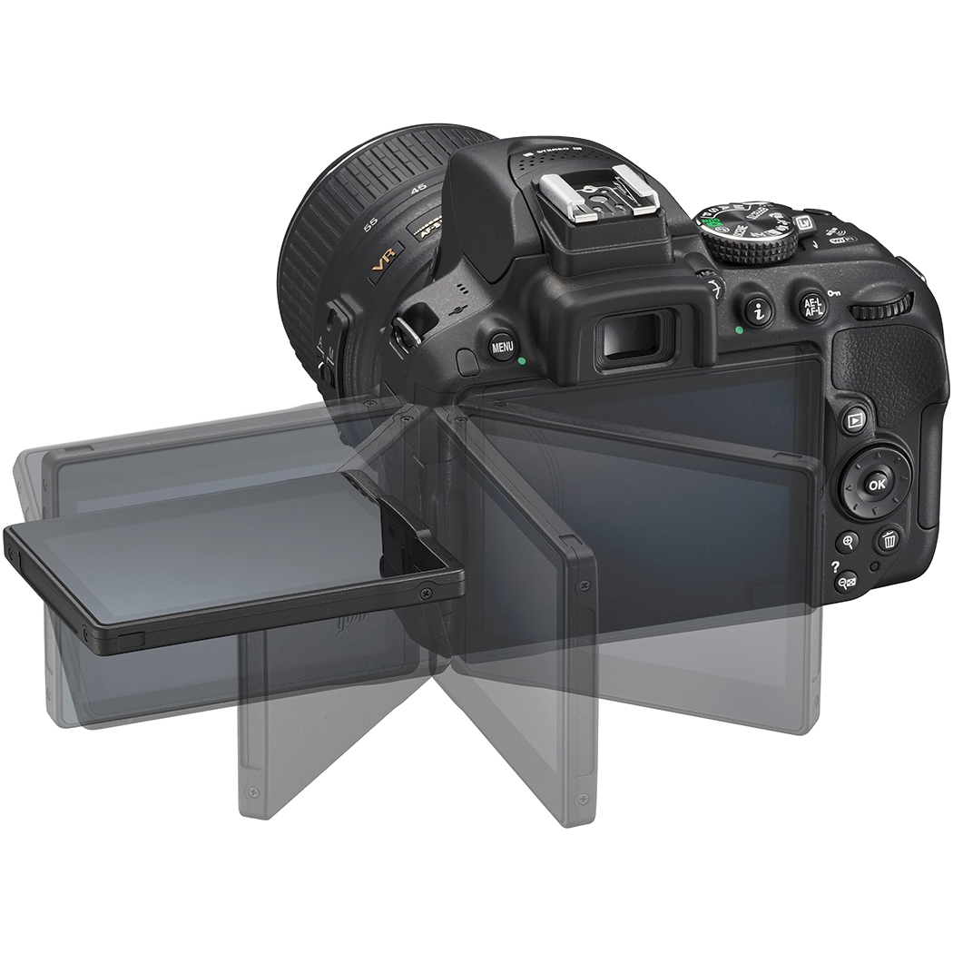 Nikon D5300 - Digital camera - SLR - 24.2 MP - APS-C - body only - Wi-Fi - black - image 2 of 4