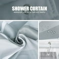 thumbnail image 5 of Grey Fabric Bath Shower Curtain,Waterproof Design and Polyester,Quick-Drying,Heavy Weight,Extra Long Cloth Shower Curtain Set for Bathroom W 72 x H 84,Machine Washable with 12 Hooks, 5 of 5