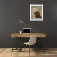 thumbnail image 3 of Fab Funky 12x14 White Modern Wood Framed Museum Art Print Titled - Labradoodle, Brown, Ice Cream, 3 of 4