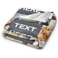 thumbnail image 4 of Custom Blanket Personalized Bed Throw Blanket with Photos Text, Customized Blankets with Photos Collage Customized Blankets for Family Birthday Wedding Gift, Gary, 60" x 50" Blankets, 4 of 5