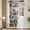 White, variant on 74'' Tall Corner Bookshelf, 6-Tier Book Shelf with Drawer and Cabinets, L-Shaped Bookcase Open Storage Shelves Modern Display Shelf