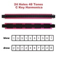 thumbnail image 4 of Amdohai Harmonica Professionnel Harpe Harmonica Clé de C 24 Trous, 4 of 6