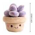 thumbnail image 3 of Cute Potted Plant Plush Figurine, Fake Desk Decor Ornament for Home Office Bedroom Shelf Table Top, 3 of 6
