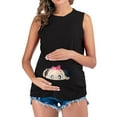 thumbnail image 2 of Bixock Tops for Pregnant Women,Basic Tops for Pregnant Women,Ladies Fashion Solid Color Print Sleeveless Pregnant Woman Casual Vest Clothe Top, 2 of 5