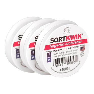 Lee® Sortkwik™ Hygienic Fingertip Moistener, 50% Recycled, 0.63 Oz, Pink, Pack Of 3