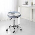 thumbnail image 5 of Snowman And Christmas Tree Round Bar Stool Seat Covers, Elastic Round Chair Cover Stool Seat Slipcover Bar Stool Cushions Round Pad for 12-14 inch, 5 of 5