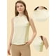thumbnail image 2 of Top de Satén Allegra K Sin Mangas Verano Con Volantes En El Cuello Y Parte Delantera Plisada Mujer Leche Blanca M, 2 of 5