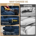 thumbnail image 3 of Villeston 133.8" 3-Seater Comfy Modular Sectional Sofa, U Shaped Couch with Deep Seat for Living Room(Velvet Navy Blue), 3 of 10