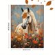 thumbnail image 3 of Qisvanset Framed Canvas Wall Art 12x16 Inch Wildflower Meadow White Horse Farmhouse Art, 3 of 5