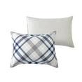 thumbnail image 4 of Madison Luxe 6 piece Comforter Set: 1 Comforter, 3 Piece Sheet Set, 1 Sham, and 1 Decorative Pillow Blue Bias Stripe Plaid, 4 of 4
