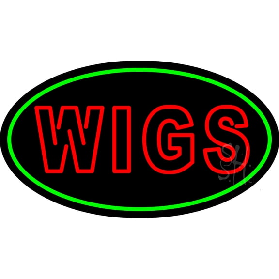 Double Stroke Red Wigs LED Neon Sign 20 x 37 - inches, Black Square Cut Acrylic Backing, with Dimmer - Bright and Premium built indoor LED Neon Sign for Defence Force.