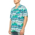 thumbnail image 2 of Men's Hawaiian Short Sleeve Shirt (HW08 Blue, 2XL), 2 of 3
