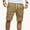 Khaki, variant on Elvqul Flat Front Shorts for Men Brown Printed Mens Shorts