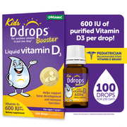Kids Ddrops® Booster Liquid Vitamin D3 Drops, 600 IU Per Drop, 0.09 fl oz