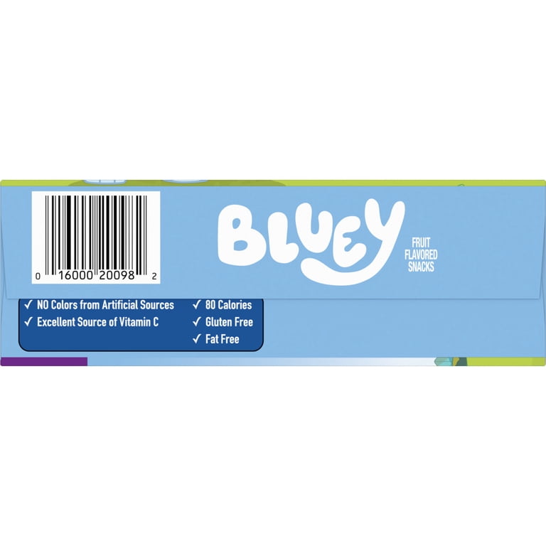 2 pack) Bluey Gluten Free Assorted Fruit Flavored Snacks (22