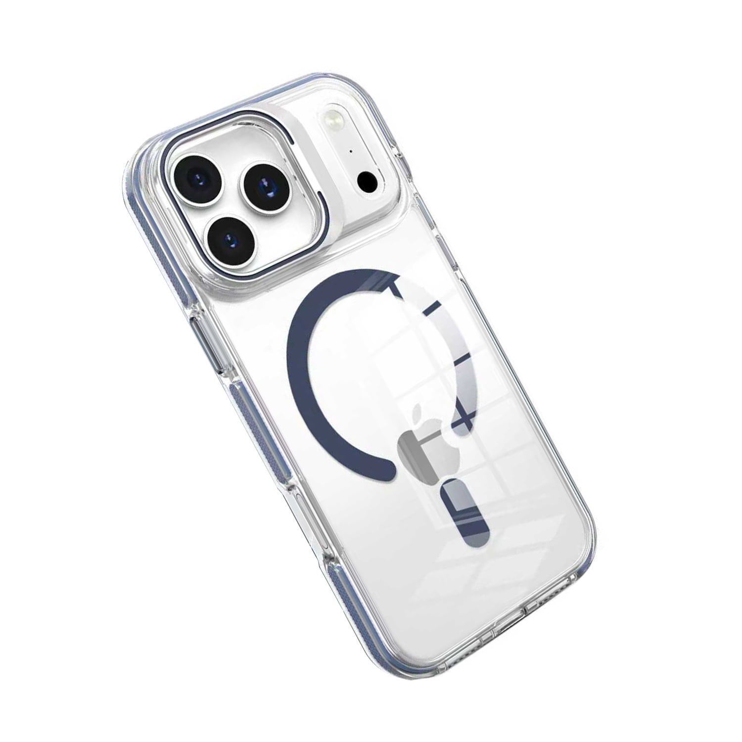 Transparent Camera Stand Case with MagSafe for iPhone 17 Pro - Dark Blue
