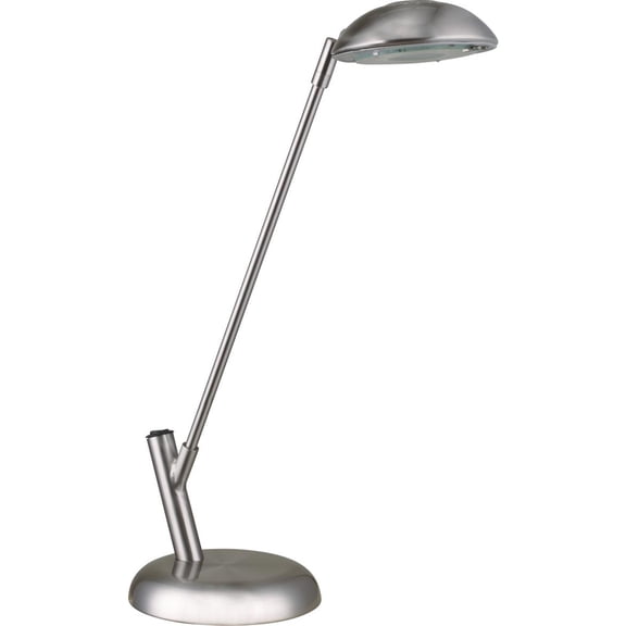 Night Boutique Metal Desk Lamp In Silver- Saltoro Sherpi