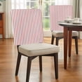 thumbnail image 4 of Red Striped Chair Back Covers, Removable Chair Covers for Dining Chairs Set of 4, Washable Chairs Slipcovers Back Seat Protector for Wedding Party 19"x20", 4 of 9