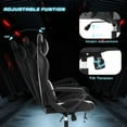 thumbnail image 4 of PayLessHere High Back PU Leather Gaming Chair，Ergonomic Rolling Swivel Office Chair For Adults, White, 4 of 7