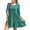 Green, variant on Fancyglim Dresses for Women V Neck Long Sleeve Button Casual Ruffle Tiered Aline Flowy Dress Black XL