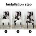thumbnail image 4 of Dining Chair Covers Set of 4 Pink Flowers and Leaves Watercolor Floral Rose Washable Parsons Chair Cover for Home Hotel Banquet, 4 of 5