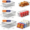 thumbnail image 3 of 12 PACK (3 Szie) Small Wire Storage Baskets for Organizing,Pantry Organization Bins for Cabinets, Metal Basket for Kitchen, Bathroom Organizer (Black), 3 of 7