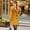 Yellow, variant on Ikevan Womens Winter Lapel Wool Coat Trench Jacket Long Sleeve Overcoat Outwear Gray M