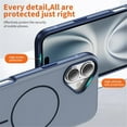 thumbnail image 5 of Magnetic Case for iPhone 17 (6.3"),Compatible with MagSafe,Heavy-Duty Shockproof, Matte Anti-Fingerprint Micro-Sandblasted Hybrid Phone Cover,Blue,For iPhone 17, 5 of 9