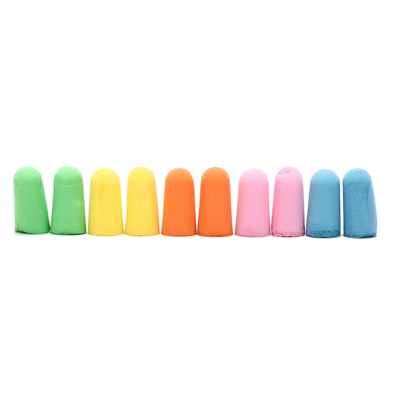 5 pairs different colors soft foam ear plugs sleep  prevention noise reductiY`US 