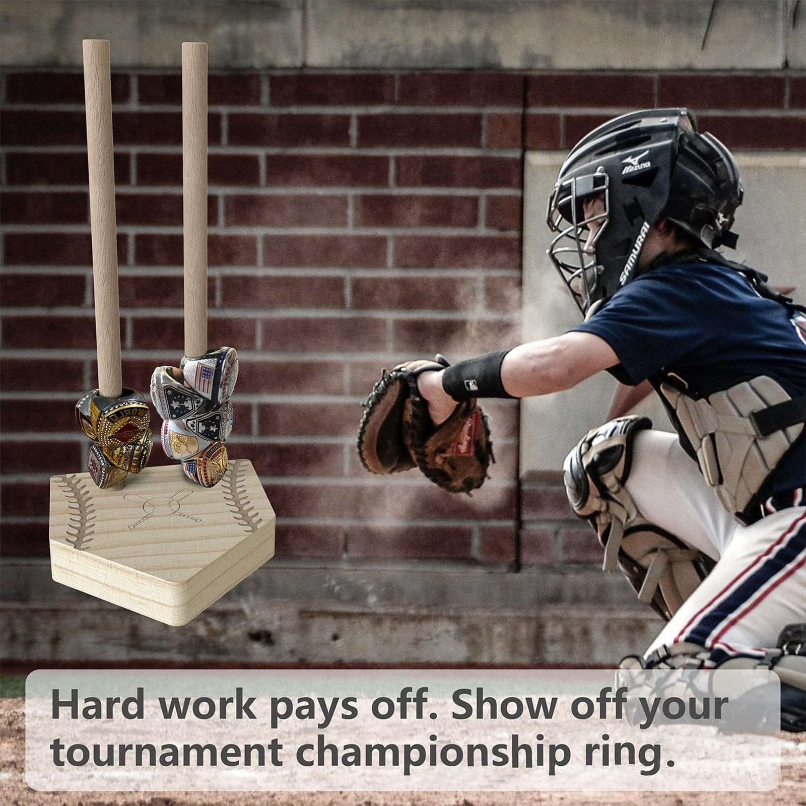 Baseball tournament ring display best sale