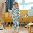 thumbnail image 5 of joogoo Cartoon Duck Capybaras Pajamas Set Long Sleeve Soft Cotton Sleepwear 2 Piece 18M, 5 of 7