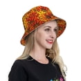 thumbnail image 6 of Honeii Sunflower4 for Unisex Bucket Hat Waterproof Rain Hat Reversible Shiny Rave Bucket Hat for Concert Festival Boonie Cap, 6 of 6