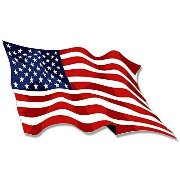 Waving American Flag 3M Reflective sticker| us usa Patriotic wave