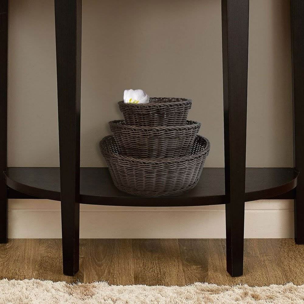 Monarch Specialties 36 Inch Long Hall Console Half Moon Accent Table (2