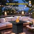 thumbnail image 4 of AJ Enjoy 34" Rectangular Black 50,000 BTU Propane Gas Fire Pit Table & Patio Heater w/ Hideaway Tank Seat, 4 of 11