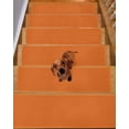 thumbnail image 2 of Stair Treads for Wooden Steps, Orange Peel and Stick Stair Treads with Reusable Adhesive, Pure Orange Non Slip Indoor Stairs Runner Rugs Mats for Elders Dogs 8"x30" 15PCS, 2 of 7