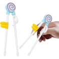 thumbnail image 1 of Children's Plastic Chopsticks Children's Stainless Eating Training Chopsticks Children's Right Hand Learning Chopsticks, 1 of 9