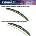 thumbnail image 4 of Feildoo 21 in & 20 in Windshield Wiper Blades Fit For Lexus SC400 1994 21"&20" Premium Hybrid Wiper Replacement For J U HOOK Wiper Arm, Car Front Window (Pack of 2), FL2183EB, 4 of 7