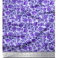 thumbnail image 1 of Soimoi Silk Fabric Dot,Leaves & Floral Artistic Print Fabric by The Yard 42 Inch Wide, 1 of 1