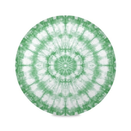 

Round Plate Mat 15.4x15.4 Inchesx6 Placemat Table Mat Kitchen Mat Coffee Mat Fabric Thick Strong Wear-Resistant Heat Resistance Light Green Tie Dye